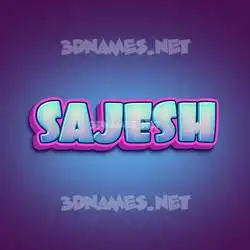 sajesh in Phat Purple style - 3D name wallpaper