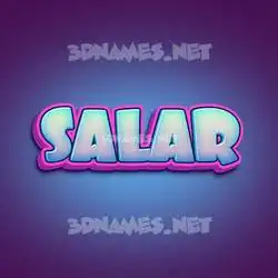 salar in Phat Purple style - 3D name wallpaper