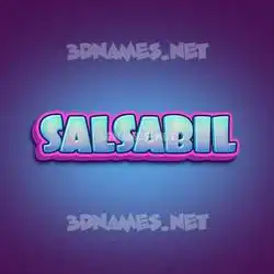 salsabil in Phat Purple style - 3D name wallpaper