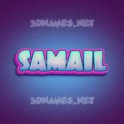 samail in Phat Purple style - 3D name wallpaper