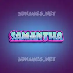 samantha in Phat Purple style - 3D name wallpaper