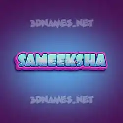 sameeksha in Phat Purple style - 3D name wallpaper