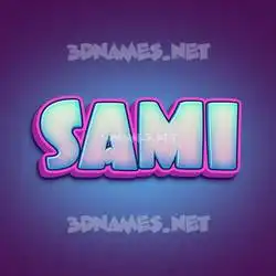 sami in Phat Purple style - 3D name wallpaper