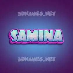samina in Phat Purple style - 3D name wallpaper