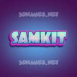 samkit in Phat Purple style - 3D name wallpaper