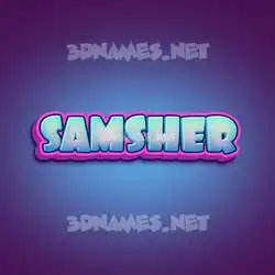 samsher in Phat Purple style - 3D name wallpaper