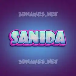 sanida in Phat Purple style - 3D name wallpaper