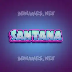 santana in Phat Purple style - 3D name wallpaper