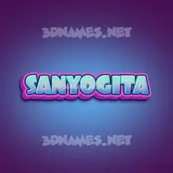sanyogita in Phat Purple style - 3D name wallpaper