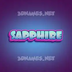 sapphire in Phat Purple style - 3D name wallpaper