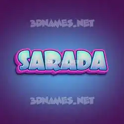 sarada in Phat Purple style - 3D name wallpaper