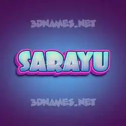 sarayu in Phat Purple style - 3D name wallpaper