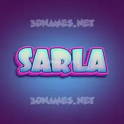 sarla in Phat Purple style - 3D name wallpaper