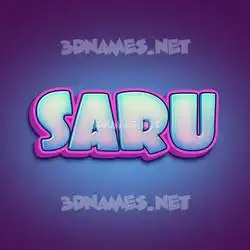 saru in Phat Purple style - 3D name wallpaper