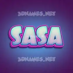 sasa in Phat Purple style - 3D name wallpaper
