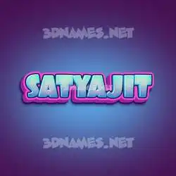 satyajit in Phat Purple style - 3D name wallpaper