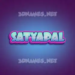 satyapal in Phat Purple style - 3D name wallpaper