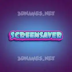 screensaver in Phat Purple style - 3D name wallpaper