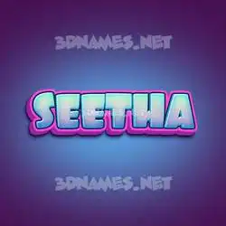 seetha in Phat Purple style - 3D name wallpaper