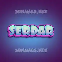 serdar in Phat Purple style - 3D name wallpaper