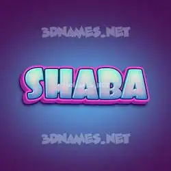 shaba in Phat Purple style - 3D name wallpaper
