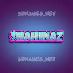 shahinaz in Phat Purple style - 3D name wallpaper