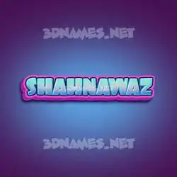 shahnawaz in Phat Purple style - 3D name wallpaper