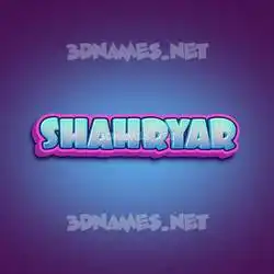 shahryar in Phat Purple style - 3D name wallpaper