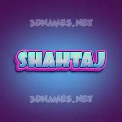 shahtaj in Phat Purple style - 3D name wallpaper