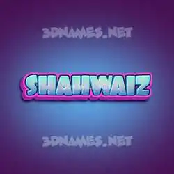 shahwaiz in Phat Purple style - 3D name wallpaper