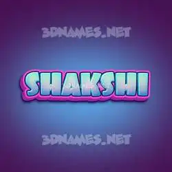 shakshi in Phat Purple style - 3D name wallpaper
