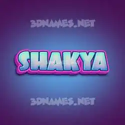 shakya in Phat Purple style - 3D name wallpaper