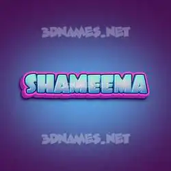 shameema in Phat Purple style - 3D name wallpaper
