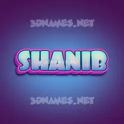 shanib in Phat Purple style - 3D name wallpaper