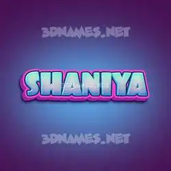 shaniya in Phat Purple style - 3D name wallpaper