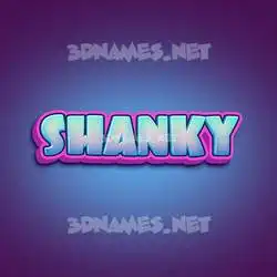 shanky in Phat Purple style - 3D name wallpaper