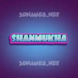 shanmukha in Phat Purple style - 3D name wallpaper