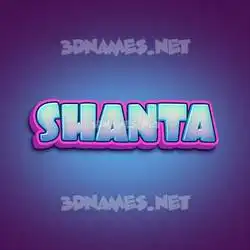 shanta in Phat Purple style - 3D name wallpaper
