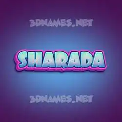 sharada in Phat Purple style - 3D name wallpaper