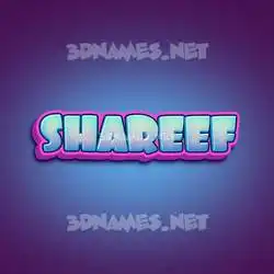 shareef in Phat Purple style - 3D name wallpaper