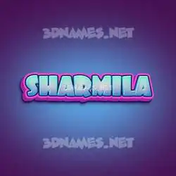 sharmila in Phat Purple style - 3D name wallpaper