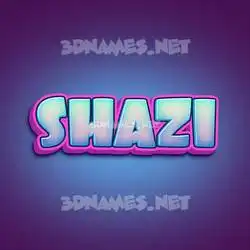 shazi in Phat Purple style - 3D name wallpaper
