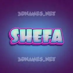shefa in Phat Purple style - 3D name wallpaper