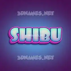 shibu in Phat Purple style - 3D name wallpaper