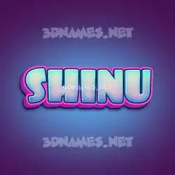 shinu in Phat Purple style - 3D name wallpaper