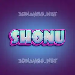 shonu in Phat Purple style - 3D name wallpaper