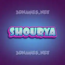 shourya in Phat Purple style - 3D name wallpaper