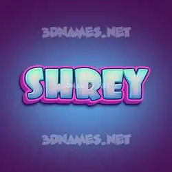 shrey in Phat Purple style - 3D name wallpaper