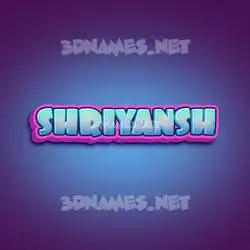 shriyansh in Phat Purple style - 3D name wallpaper