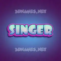 singer in Phat Purple style - 3D name wallpaper